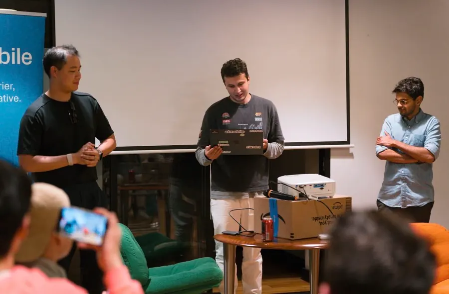Three builders presenting together